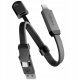 Kabel USB Energea Kabel Sheath Key 2w1 USB-C do USB-C/USB-A 480Mbps 60W 15cm gunmetal 1