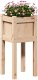 Drewutnia vidaXL Doniczka ogrodowa naturalny 31 x 31 x 70 cm Lite drewno sosnowe 3
