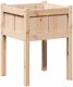 Drewutnia vidaXL Doniczka ogrodowa Lite drewno sosnowe 50 x 50 x 70 cm 2