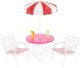 Zestaw Letni Resort Dla Lalek Basen Zjeżdżalnia Leżaki Parasol 3