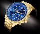Zegarek Giewont Zegarek Męski Chronograph Sapphire Złoto Niebieski GW3520-B5 2