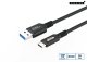 Kabel USB MicroConnect USB-C - USB-A 0.15 m Czarny (Premium USB-C to USB-A cable) 2
