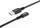 Kabel USB MicroConnect USB-C - USB-A 0.15 m Czarny (Premium USB-C to USB-A cable) 1