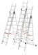 AWTools AWTOOLS DRABINA ALUMINIOWA BASIC 3x10 STOPNI 150kg 12