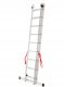 AWTools AWTOOLS DRABINA ALUMINIOWA BASIC 3x10 STOPNI 150kg 5