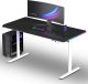 Biurko Ultradesk QUEST Czarno-Białe 140 cm x 70 cm Szare nogi 1