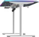 Biurko Ultradesk QUEST Szaro-Białe 140 cm x 70 cm Białe nogi 10