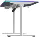Biurko Ultradesk Biurko dla gracza QUEST, 140x70cm, 72-120cm, biało-szary 3