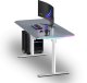 Biurko Ultradesk QUEST Szaro-Białe 140 cm x 70 cm Białe nogi 2