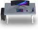 Biurko Ultradesk QUEST Szaro-Białe 140 cm x 70 cm Białe nogi 3