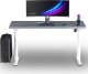 Biurko Ultradesk QUEST Szaro-Białe 140 cm x 70 cm Białe nogi 4
