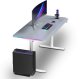 Biurko Ultradesk QUEST Szaro-Białe 140 cm x 70 cm Białe nogi 5