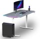 Biurko Ultradesk QUEST Szaro-Białe 140 cm x 70 cm Białe nogi 6