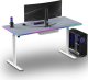 Biurko Ultradesk QUEST Szaro-Białe 140 cm x 70 cm Białe nogi 7