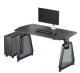 Biurko Ultradesk Biurko QUEST, 140x70cm, 72-120cm, czarny-czarny 1