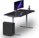 Biurko Ultradesk QUEST Szaro-Czarne 140 cm x 70 cm Szare nogi 6