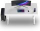 Biurko Ultradesk QUEST Białe 140 cm x 70 cm Białe nogi 3