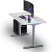 Biurko Ultradesk QUEST Biało-Szare 140 cm x 70 cm Szare nogi 2
