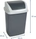 Kosz na śmieci Maul kosz na śmieci 10 l Prostokątny kosz na śmieci z plastiku, polipropylenu (PP) ciemnoszary, biały 3