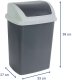 Kosz na śmieci Maul kosz na śmieci 24 l Prostokątny Plastik Ciemny Szary Biały 3