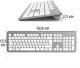 Klawiatura Hama KW-700 klawiatura Biuro RF Wireless QWERTZ Niemiecki srebrny, biały 6