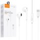 SŁUCHAWKI PRZEWODOWE DOUSZNE USB TYP-C Z MIKROFONEM PILOTEM BIAŁE 1.2m 1