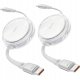 Kabel USB iOttie 100W Retractable USB-C Cable White 2-Pack 1