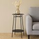 Koopman Stolik taboret dwupoziomowy metalowy czarny 35x60cm 2