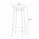 Koopman Stolik taboret dwupoziomowy metalowy czarny 35x60cm 3