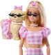 Lalka Barbie Mattel Twinning Looks - Jednakowa stylizacja w kratkę z pieskiem (JFP36) 4