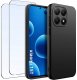 4kom.pl ZESTAW Etui do Xiaomi 15T 5G | Matowy Czarny Silikon Slim + 2 SZTUKI SZKŁO 1