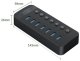 HUB USB Orico CT2U3-7AB 7x USB-A 3.2 Gen1 (CT2U3-7AB-EU-BK-BP) 2