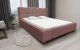 Różowe łóżko tapicerowane Lux 180x200 z pojemnikiem na pościel bukla 2