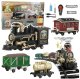 LeanToys Kolejka Elektryczna Pociąg Klasyczny RC Światła Dźwięki Dym 206 cm 24 el. 1