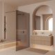 Rea Kabina prysznicowa Walk-In Flexi Brown / Tytan 140 3