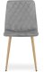Krzesło tapicerowane szare welurowe TURIN do kuchni i jadalni x4 3