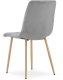 Krzesło tapicerowane szare welurowe TURIN do kuchni i jadalni x4 6