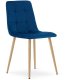 Krzesło tapicerowane do jadalni KARA welur granatowe do salonu x2 2