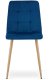 Krzesło tapicerowane do jadalni KARA welur granatowe do salonu x2 3