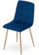 Krzesło tapicerowane do jadalni KARA welur granatowe do salonu x2 4
