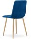 Krzesło tapicerowane do jadalni KARA welur granatowe do salonu x2 6