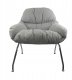 Fotel tapicerowany PIKOWANY szary NUVOLA 5