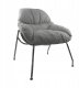 Fotel tapicerowany PIKOWANY szary NUVOLA 7