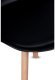 Krzesło Nowoczesne Wygodne DREWNIANE NOGI Czarne 5