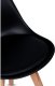Krzesło Nowoczesne Wygodne DREWNIANE NOGI Czarne 6