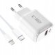 Ładowarka Tech-Protect NCA45W-GAN 2-PORT NETWORK CHARGER PD 45W / QC3.0 + LIGHTNING CABLE WHITE 2