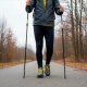 Kije trekkingowe z regulacją długości, składane kijki do chodzenia, nordic walking z trzema nakładkami UNIWERSALNY 2