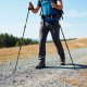 Kije trekkingowe z regulacją długości, składane kijki do chodzenia, nordic walking z trzema nakładkami UNIWERSALNY 4