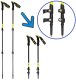 Kije trekkingowe z regulacją długości, składane kijki do chodzenia, nordic walking z trzema nakładkami UNIWERSALNY 10