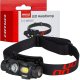 Latarka czołowa akumulatorowa z czujnikiem ruchu xpg+cob 1200mah (batt) amio-04662 107
